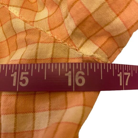 Old Navy Pink and White Plaid Boho Inspired Top Size L - Picture 9 of 11